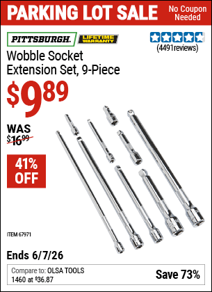 Harbor Freight Coupons, HF Coupons, 20% off - 9 Piece 1/4