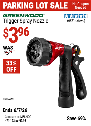 Harbor Freight Coupons, HF Coupons, 20% off - Trigger Spray Nozzle