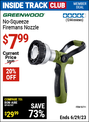 Harbor Freight Tools Coupons, Harbor Freight Coupon, HF Coupons-No-Squeeze Fireman's Nozzle