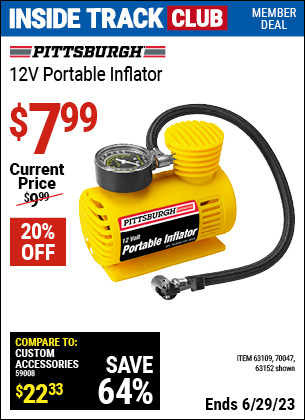 Harbor Freight Tools Coupons, Harbor Freight Coupon, HF Coupons-12 Volt, 150 Psi Portable Inflator