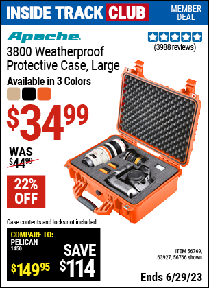 Harbor Freight Tools Coupons, Harbor Freight Coupon, HF Coupons-Apache 3800 Weatherproof Protective Case