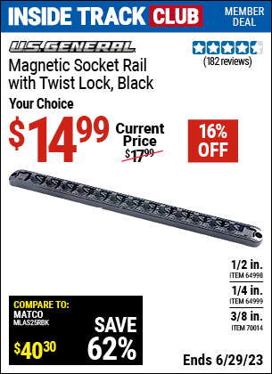 Harbor Freight Tools Coupons, Harbor Freight Coupon, HF Coupons-Magnetic Twist Lock Socket Rails