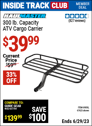 Harbor Freight Tools Coupons, Harbor Freight Coupon, HF Coupons-300 Lb. Capacity Atv Cargo Carrier