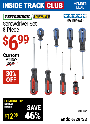 Harbor Freight Tools Coupons, Harbor Freight Coupon, HF Coupons-8 Piece Professional Screwdriver Set