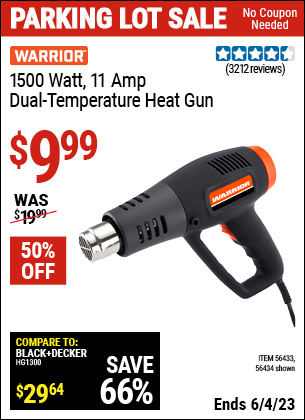 Harbor Freight Tools Coupons, Harbor Freight Coupon, HF Coupons-1500w Dual Temperature Heat Gun