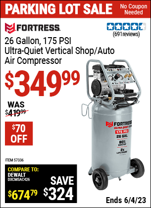 Harbor Freight Tools Coupons, Harbor Freight Coupon, HF Coupons-26 Gallon  175 PSI Ultra Quiet Vertical Shop/Auto Air Compressor