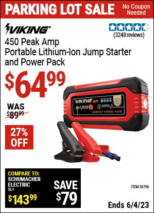 Harbor Freight Tools Coupons, Harbor Freight Coupon, HF Coupons-Lithium Ion Jump Starter And Power Pack