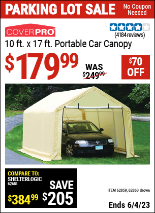Harbor Freight Tools Coupons, Harbor Freight Coupon, HF Coupons-10 Ft. X 17ft. Portable Garage