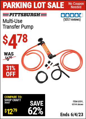 Harbor Freight Tools Coupons, Harbor Freight Coupon, HF Coupons-Multi-use Transfer Pump