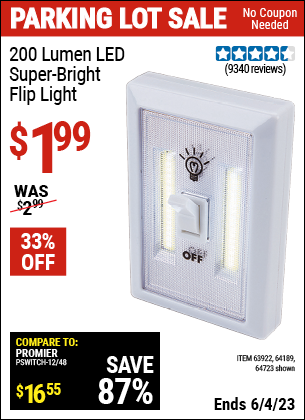 Harbor Freight Tools Coupons, Harbor Freight Coupon, HF Coupons-Led Super Bright Flip Light