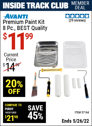Harbor Freight Tools Coupons, Harbor Freight Coupon, HF Coupons-Premium Paint Kit, 8 Pc., BEST Quality