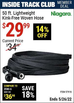 Harbor Freight Tools Coupons, Harbor Freight Coupon, HF Coupons-50 ft. Lightweight Kink-Free Woven Hose