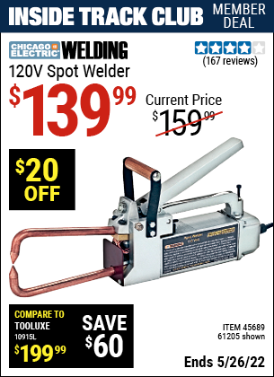 Harbor Freight Tools Coupons, Harbor Freight Coupon, HF Coupons-120 Volt Spot Welder