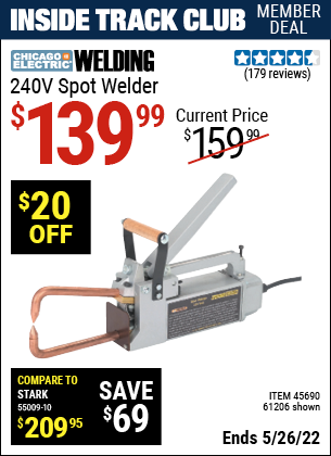 Harbor Freight Tools Coupons, Harbor Freight Coupon, HF Coupons-240 Volt Spot Welder