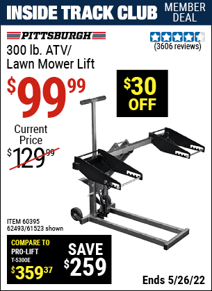 Harbor Freight Tools Coupons, Harbor Freight Coupon, HF Coupons-Atv/lawn Mower Lift
