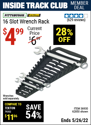 Harbor Freight Tools Coupons, Harbor Freight Coupon, HF Coupons-16 Slot Wrench Rack