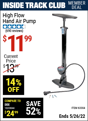 Harbor Freight Tools Coupons, Harbor Freight Coupon, HF Coupons-High Flow Hand Air Pump