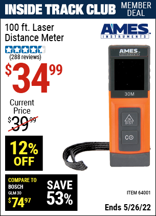 Harbor Freight Tools Coupons, Harbor Freight Coupon, HF Coupons-100ft. Laser Distance Meter