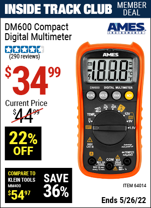 Harbor Freight Tools Coupons, Harbor Freight Coupon, HF Coupons-Ames Compact Sized Digital Multimeter