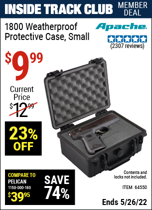 Harbor Freight Tools Coupons, Harbor Freight Coupon, HF Coupons-Apache 1800 Weatherproof Protective Case