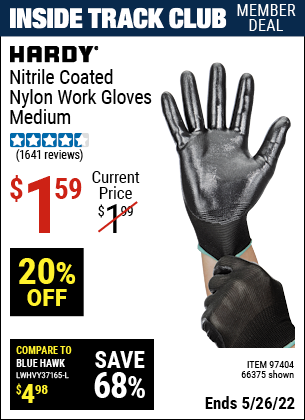 Harbor Freight Tools Coupons, Harbor Freight Coupon, HF Coupons-Polyurethane Coated Nylon Work Gloves