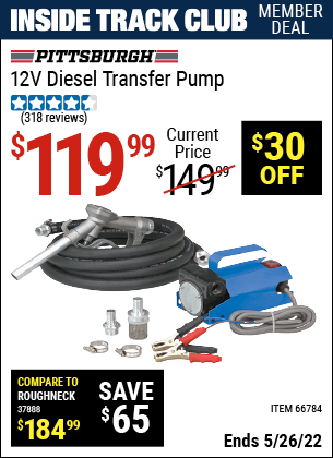 Harbor Freight Tools Coupons, Harbor Freight Coupon, HF Coupons-12v Diesel Transfer Pump