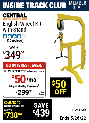 Harbor Freight Tools Coupons, Harbor Freight Coupon, HF Coupons-English Wheel Kit With Stand