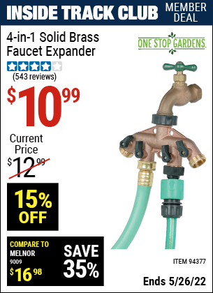 Harbor Freight Tools Coupons, Harbor Freight Coupon, HF Coupons-4-in-1 Solid Brass Faucet Expander