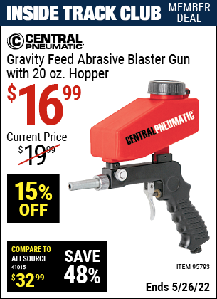 Harbor Freight Tools Coupons, Harbor Freight Coupon, HF Coupons-20 Oz. Hopper Gravity Feed Spot Blaster Gun