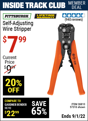 Harbor Freight Tools Coupons, Harbor Freight Coupon, HF Coupons-Heavy Duty Self-adjusting Wire Stripper