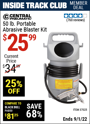 Harbor Freight Tools Coupons, Harbor Freight Coupon, HF Coupons-Portable Abrasive Blaster Kit