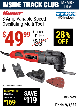 Harbor Freight Tools Coupons, Harbor Freight Coupon, HF Coupons-3A Variable Speed Oscillating Multi-Tool