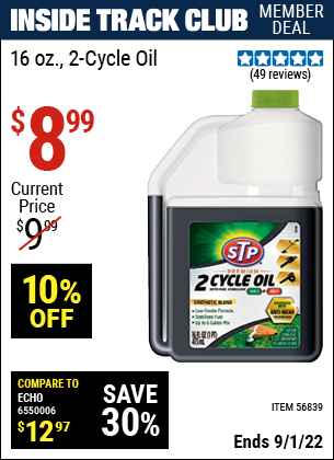 Harbor Freight Tools Coupons, Harbor Freight Coupon, HF Coupons-16 oz. 2-Cycle Oil