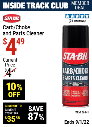 Harbor Freight Tools Coupons, Harbor Freight Coupon, HF Coupons-Carb/Choke & Parts Cleaner