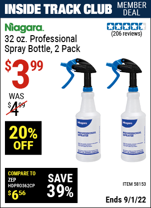 Harbor Freight Tools Coupons, Harbor Freight Coupon, HF Coupons-32 oz. Professional Spray Bottle, 2 Pk.