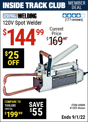 Harbor Freight Tools Coupons, Harbor Freight Coupon, HF Coupons-120 Volt Spot Welder