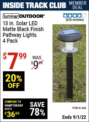Harbor Freight Tools Coupons, Harbor Freight Coupon, HF Coupons-4 Piece White Led Solar Light Set