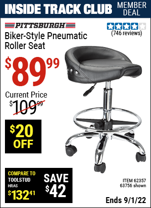 Harbor Freight Tools Coupons, Harbor Freight Coupon, HF Coupons-Biker-style Pneumatic Roller Seat