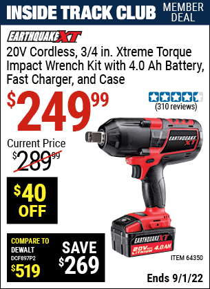 Harbor Freight Tools Coupons, Harbor Freight Coupon, HF Coupons-20 Volt Lithium Cordless 3/4