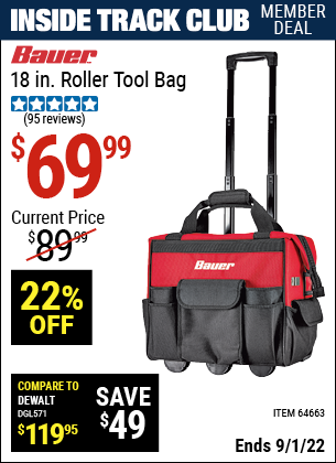 Harbor Freight Tools Coupons, Harbor Freight Coupon, HF Coupons-18 in. Roller Tool Bag