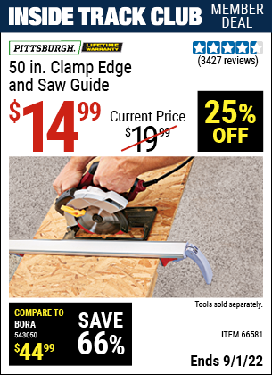 Harbor Freight Tools Coupons, Harbor Freight Coupon, HF Coupons-50 Clamp Edge And Saw Guide