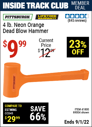 Harbor Freight Tools Coupons, Harbor Freight Coupon, HF Coupons-4lb Dead Blow Hammer