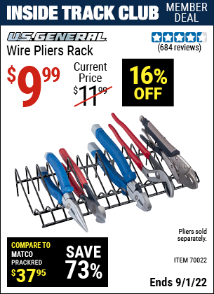 Harbor Freight Tools Coupons, Harbor Freight Coupon, HF Coupons-Wire Pliers Rack