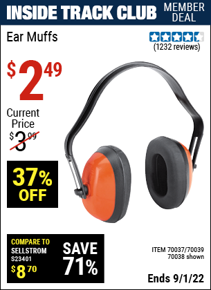 Harbor Freight Tools Coupons, Harbor Freight Coupon, HF Coupons-Industrial Ear Muffs