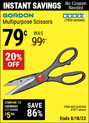 Harbor Freight Tools Coupons, Harbor Freight Coupon, HF Coupons-Multipurpose Scissors