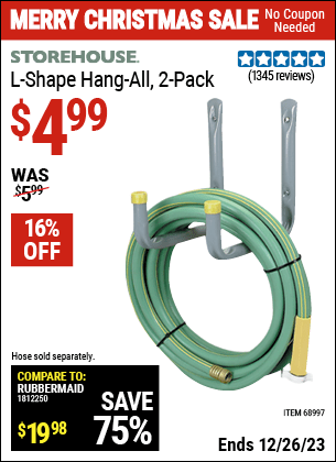 Harbor Freight Coupons, HF Coupons, 20% off - 2 Piece L-shape Hang-all