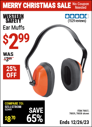 Harbor Freight Coupons, HF Coupons, 20% off - Industrial Ear Muffs