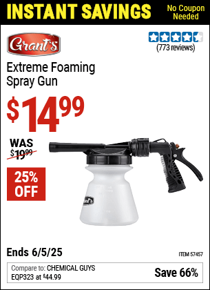 Harbor Freight Coupons, HF Coupons, 20% off - Extreme Foaming Spray Gun
