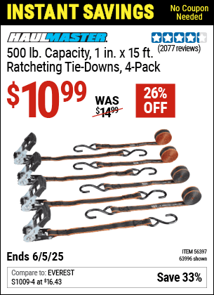 Harbor Freight Coupons, HF Coupons, 20% off - 4 Piece, 1