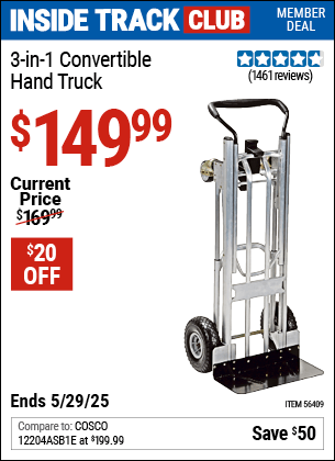Harbor Freight Coupons, HF Coupons, 20% off - Franklin 3-in-1 Convertible Hand Truck